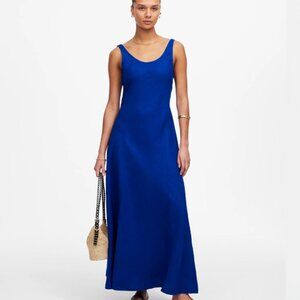 NWT Madewell Scoopneck Sleeveless Midi Dress in 100% Linen